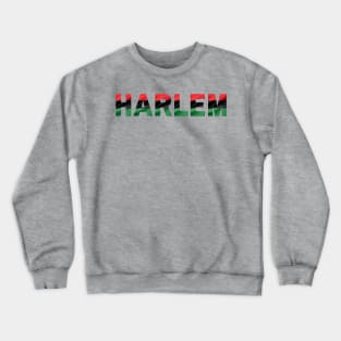 Harlem Texted Based | African Flag Color Design Crewneck Sweatshirt